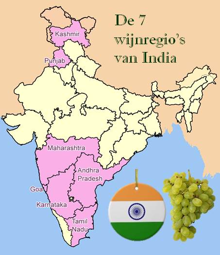 de 7 wijnregios van India