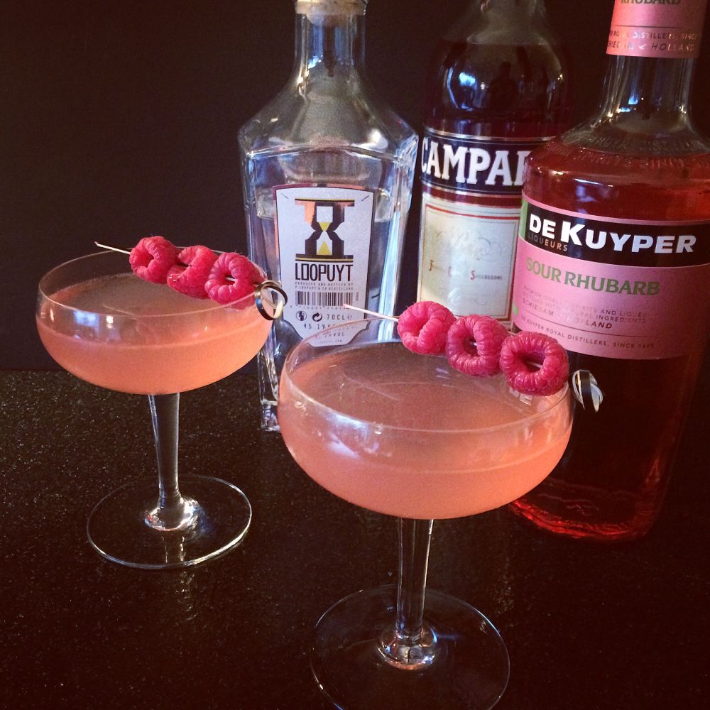 Loopuyt gin en cocktail The Raspberry Beret