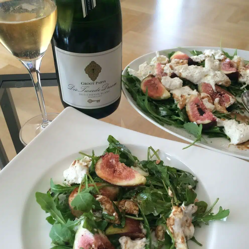 salade burrata en vijgen
