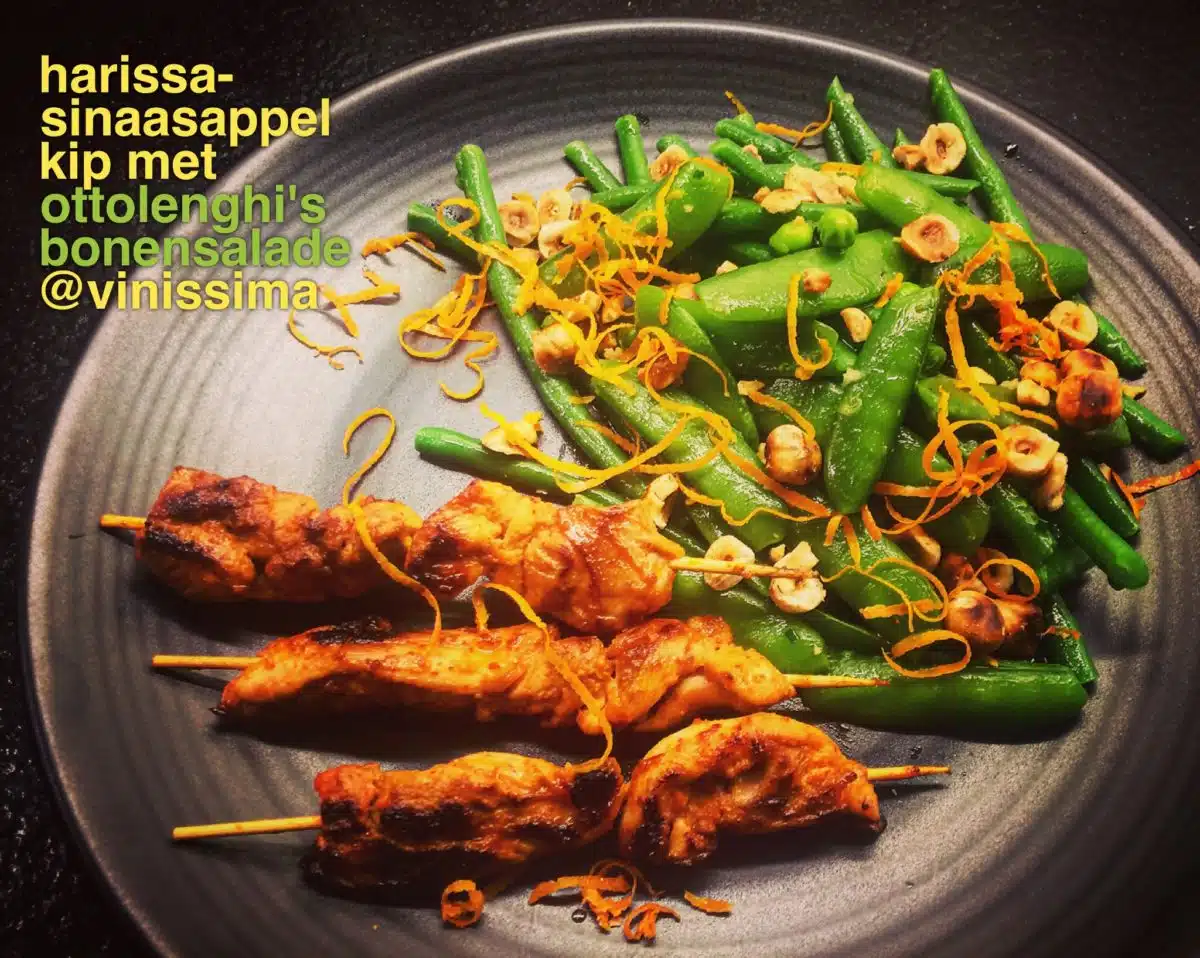 Harissa-sinaasappel kipspiesjes