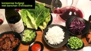 bulgogi met banchan bulgogi met banchan