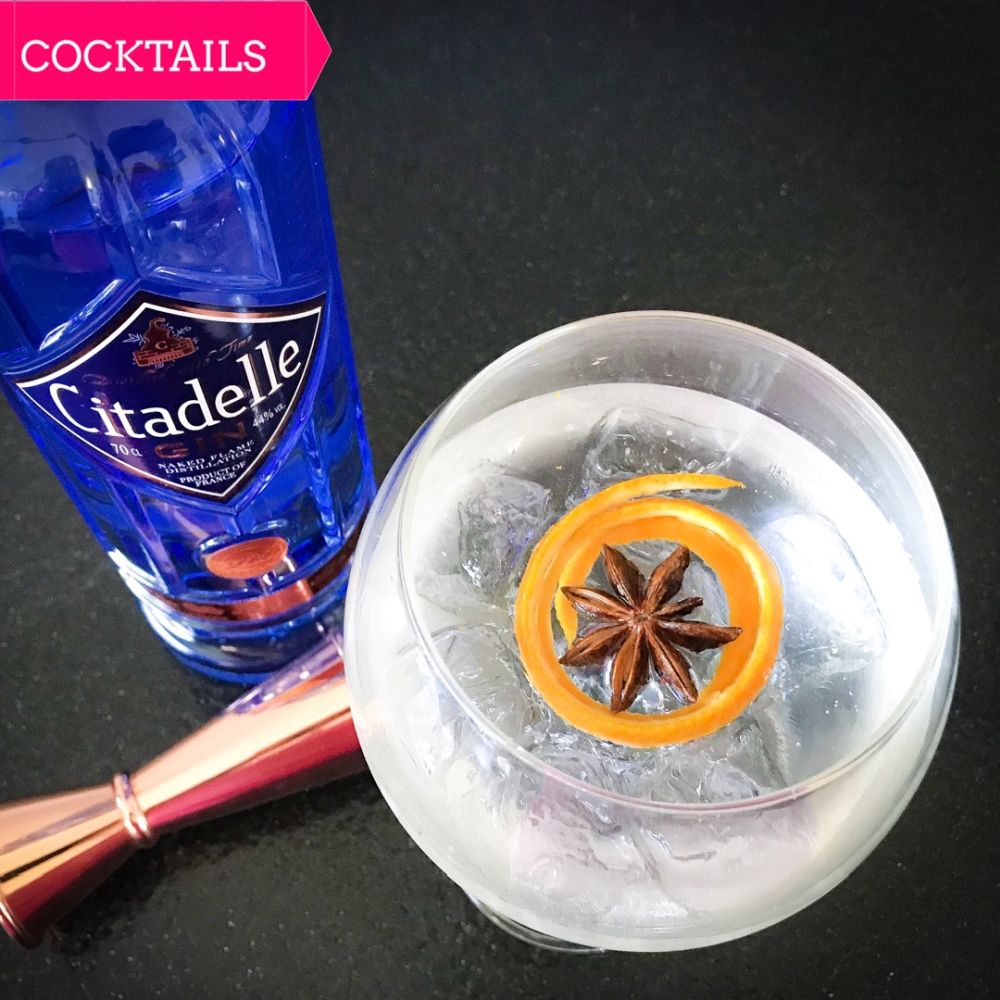 Perfect serve gin tonic Citadelle gin