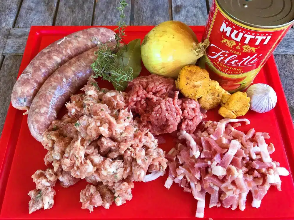 pasta met venkelworst en cantharellen