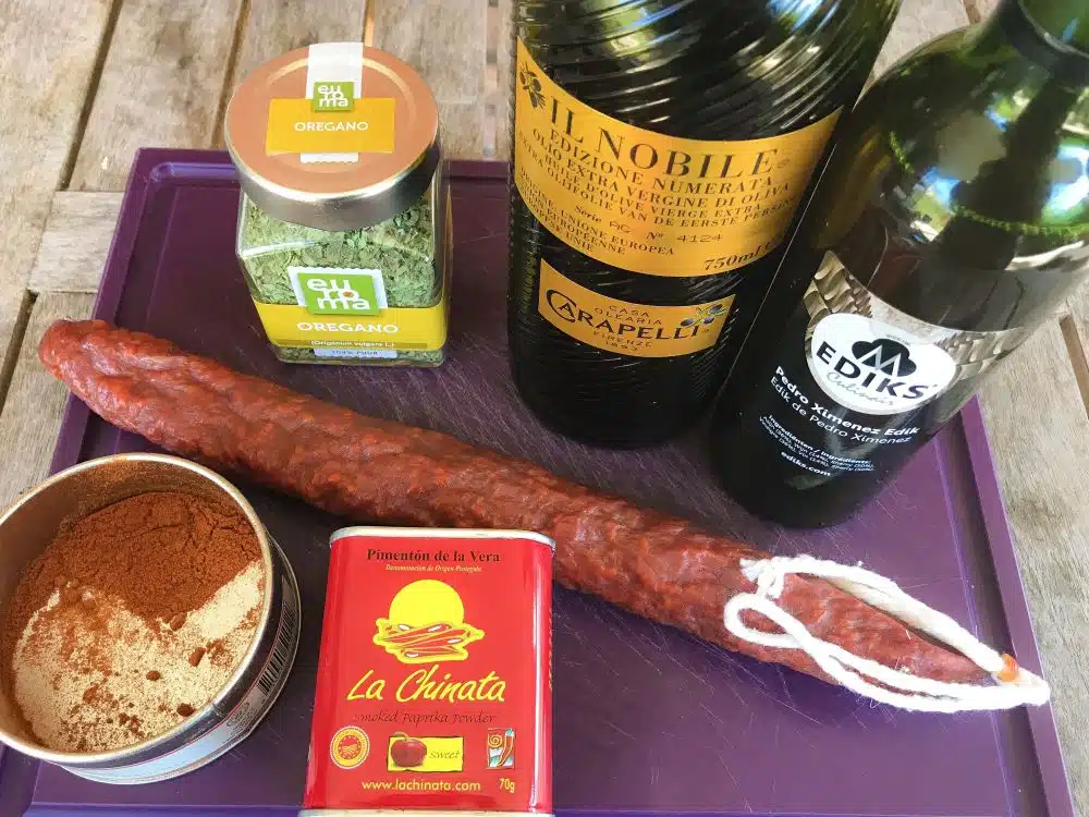 Kipfilet gevuld met homemade sobrasada