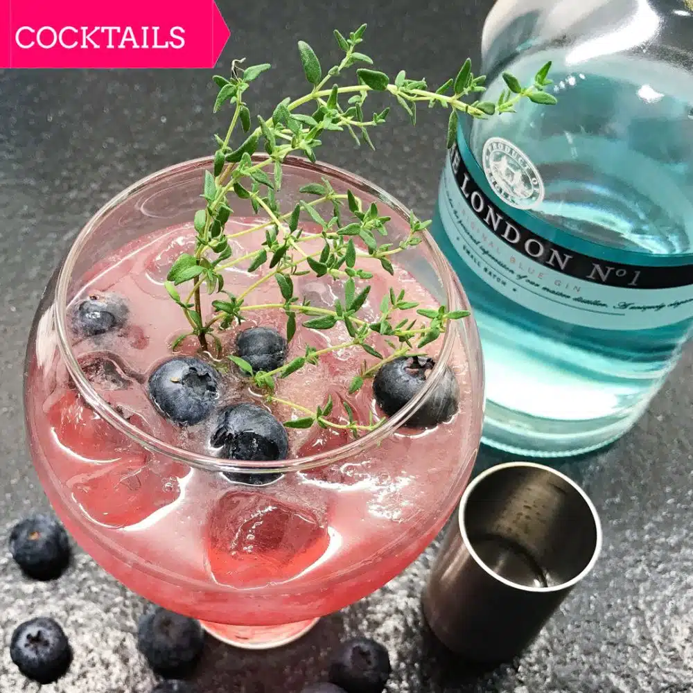 London No 1 gin met bosbessen en tijm