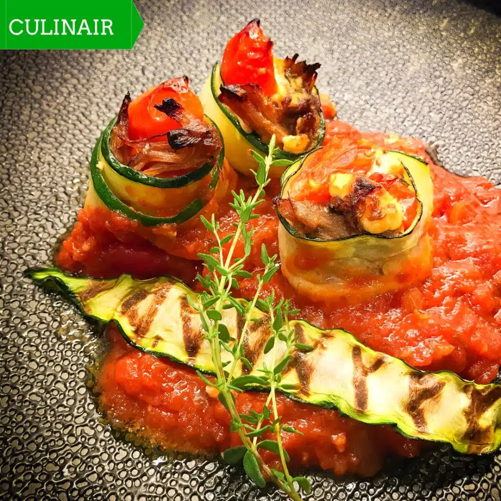 courgette-cannelloni met confit de canard