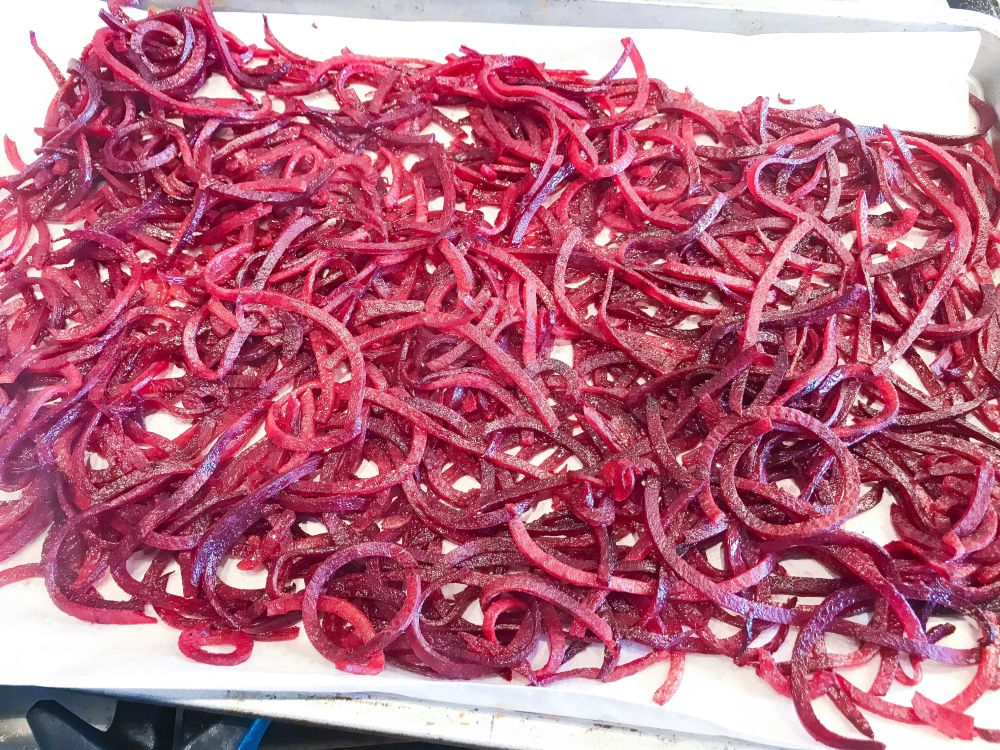 rode bietenspaghetti