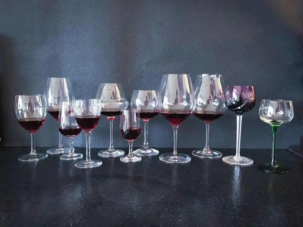 11 verschillende wijnglazen