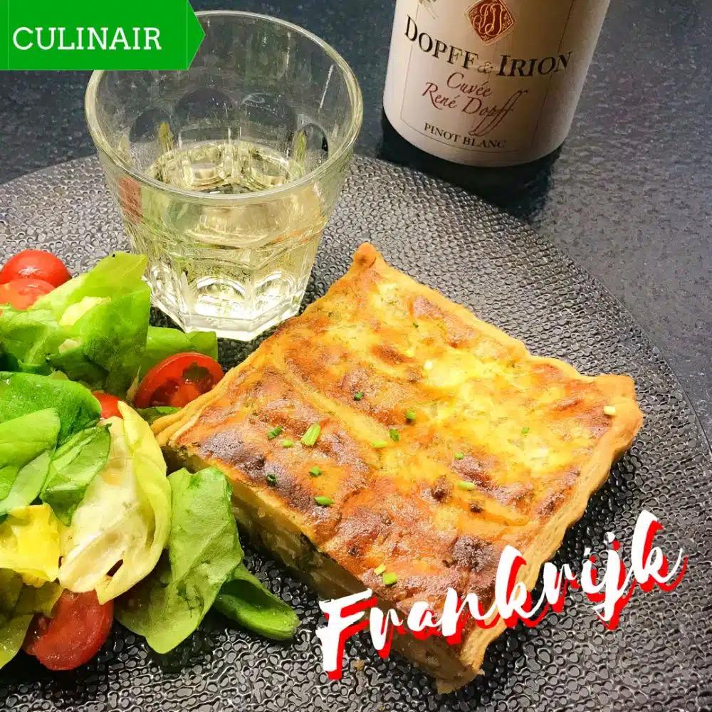 Franse aardappel-uientaart
