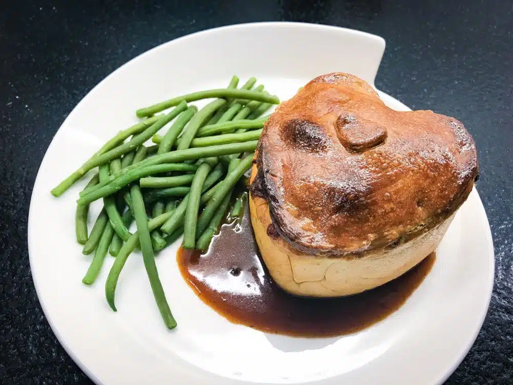 Pie met bavette paddenstoelen Shropshire Blue
