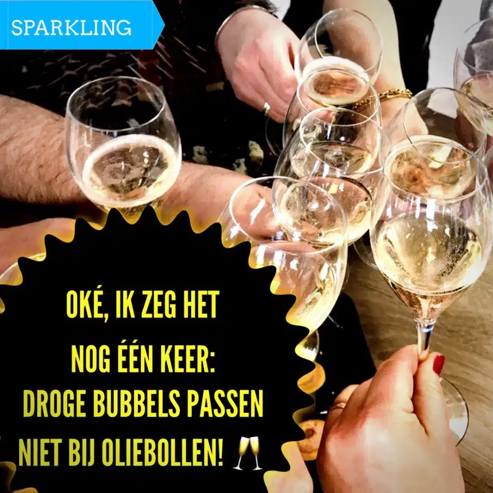 champagne past niet bij oliebollen