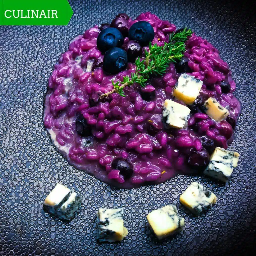 risotto met bosbessen en gorgonzola