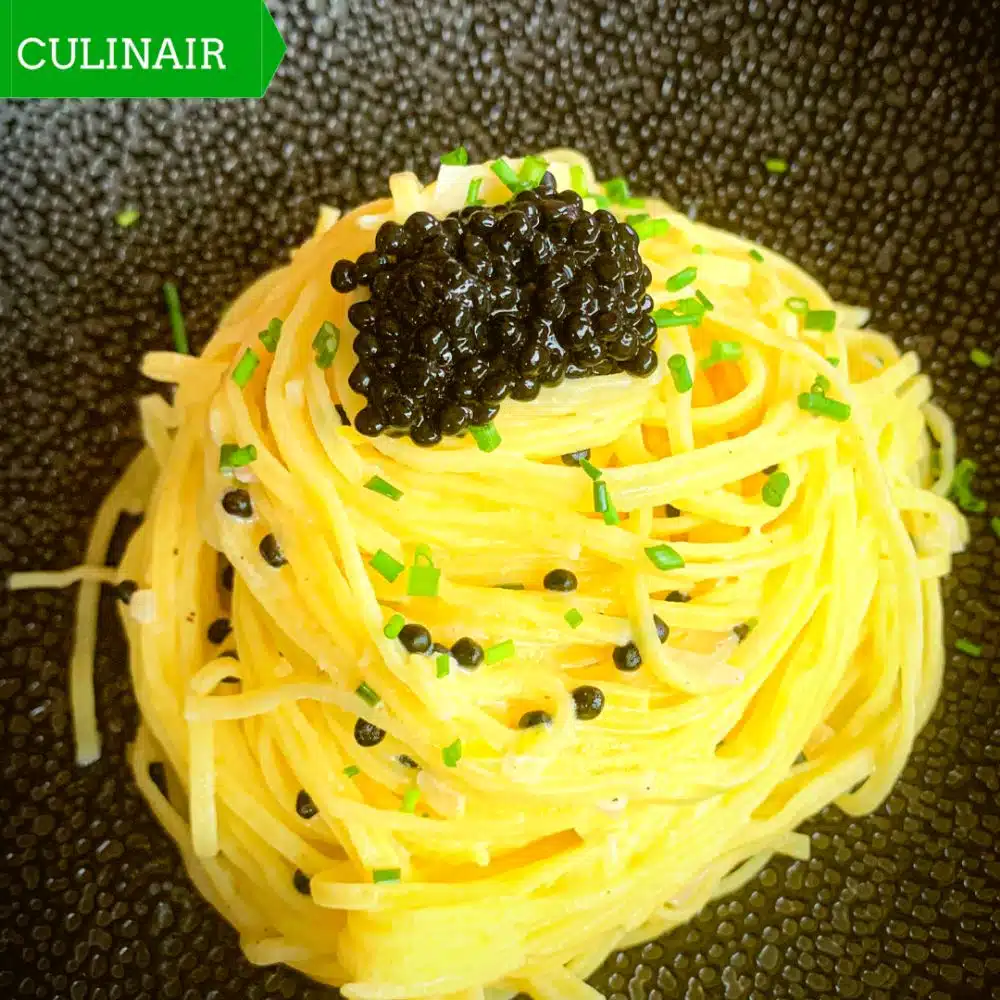 pasta met citroen en kaviaar