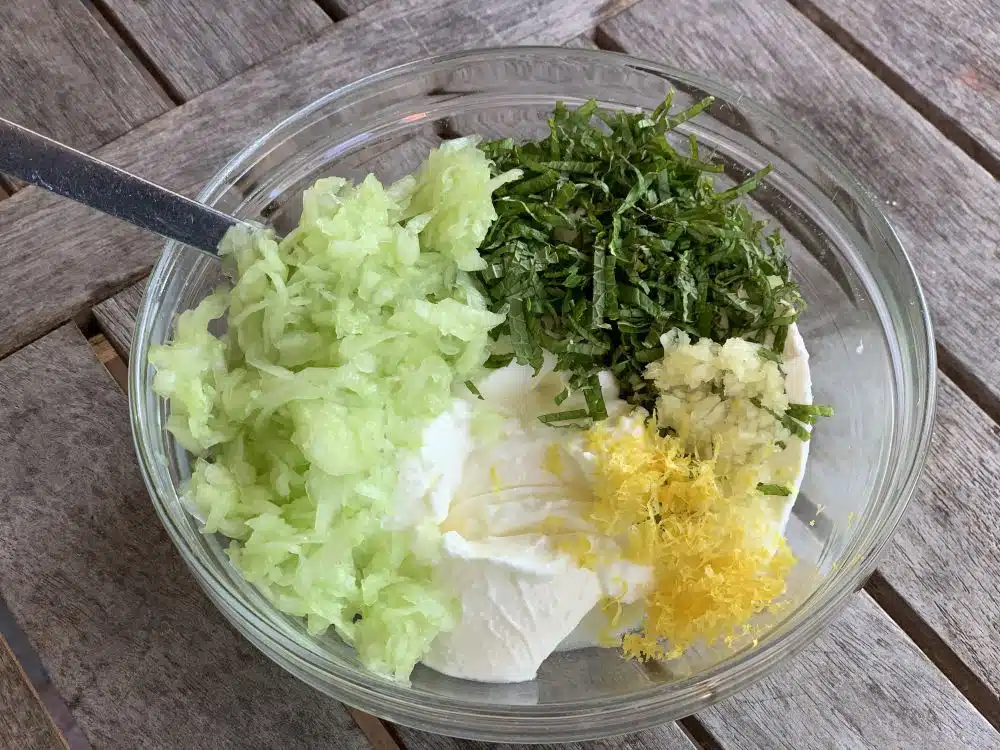 ingrediënten komkommer-munt raita