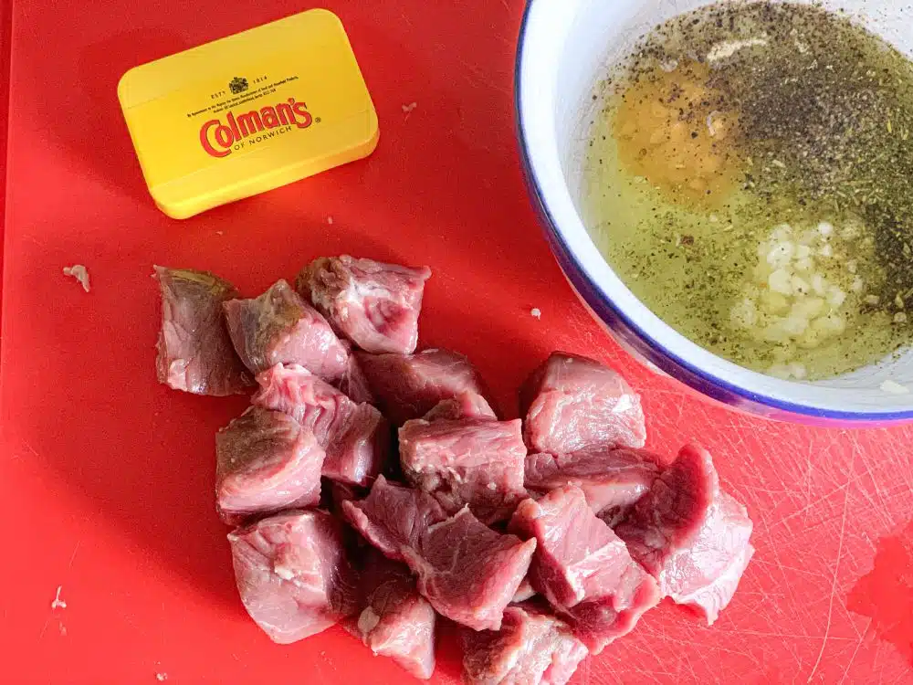 lamsrump in de marinade