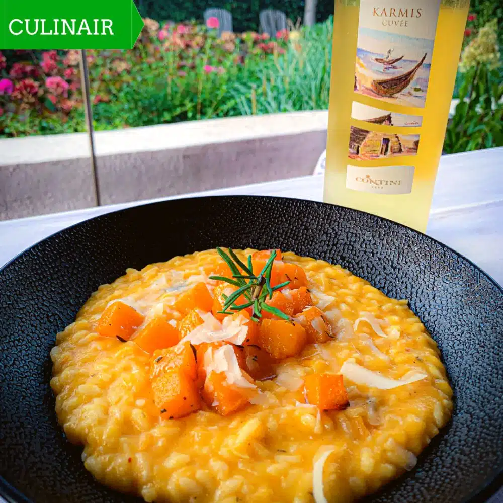 risotto met pompoen en gember