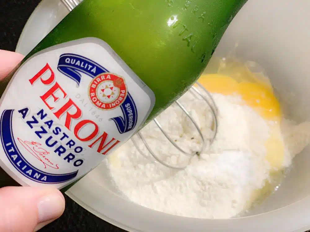 beslag met Peroni bier