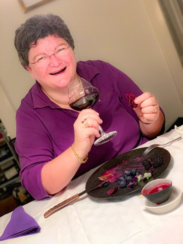 Ingrid Larmoyeur - dressed for purple food