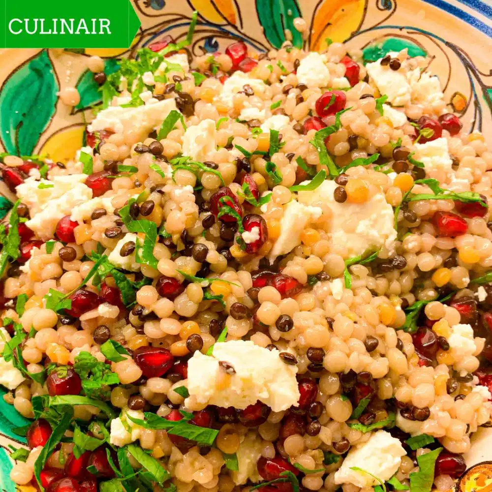lauwwarme parelcouscous-linzensalade