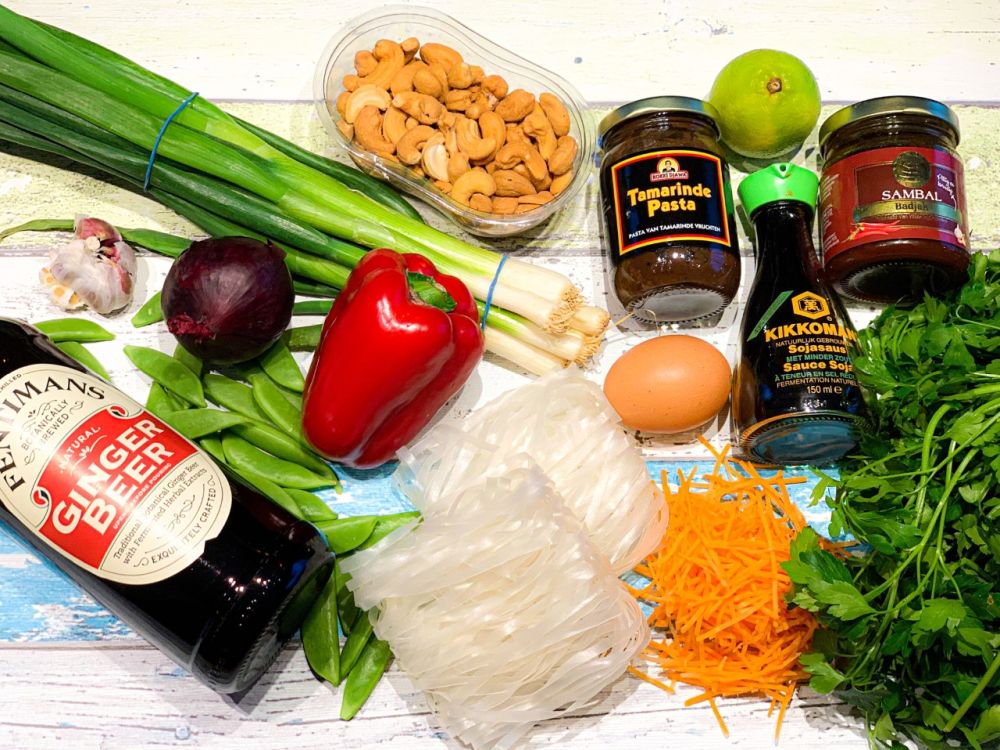 ingrediënten vegetarische Pad Thai