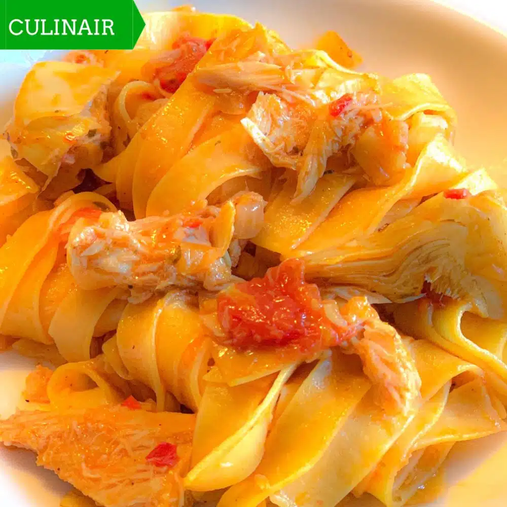 pasta met pittige tonijn artisjok en kerstomaatjes