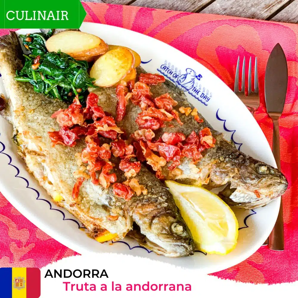 Andorra - forel en spinazie