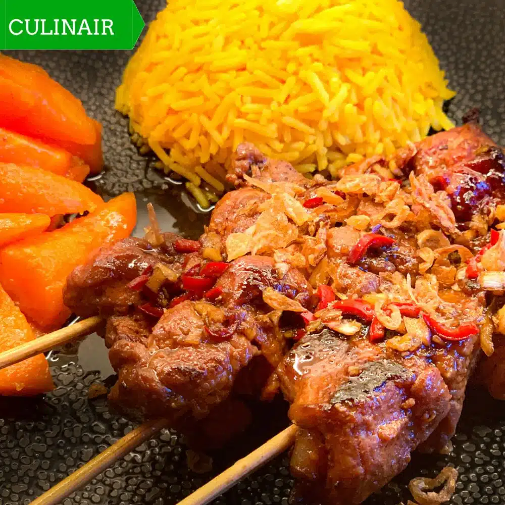 Saté kambing met ketjapsaus