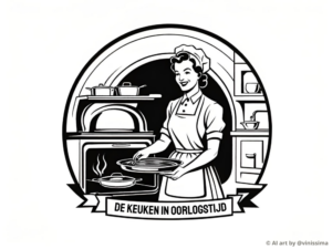 de keuken in oorlogstijd - AI art by @vinissima