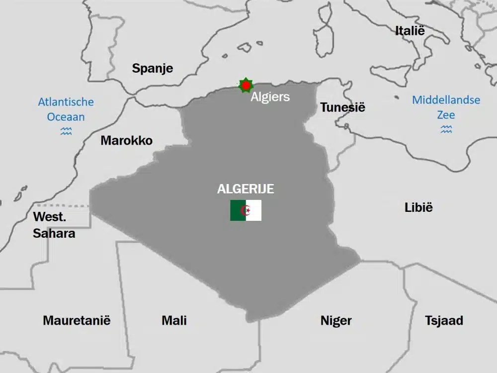 kaart Algerije