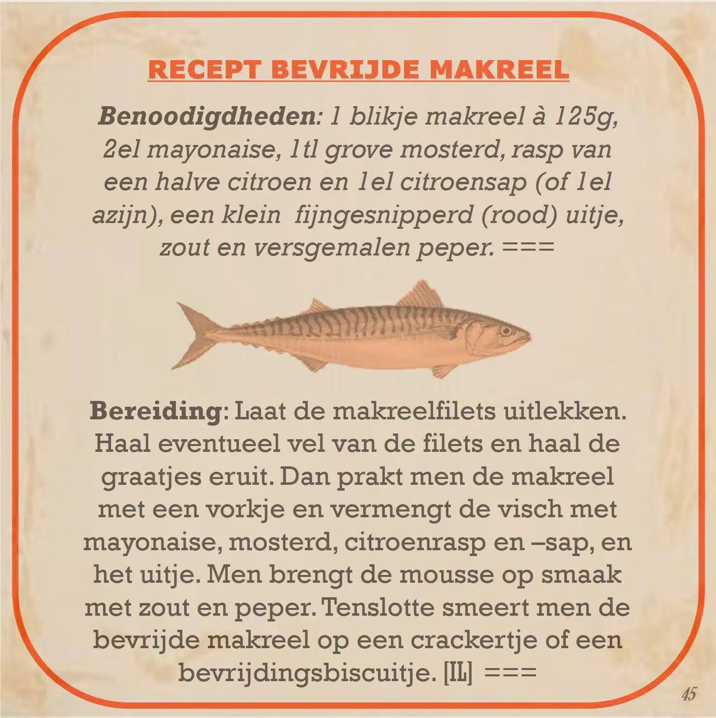 recept bevrijde makreel