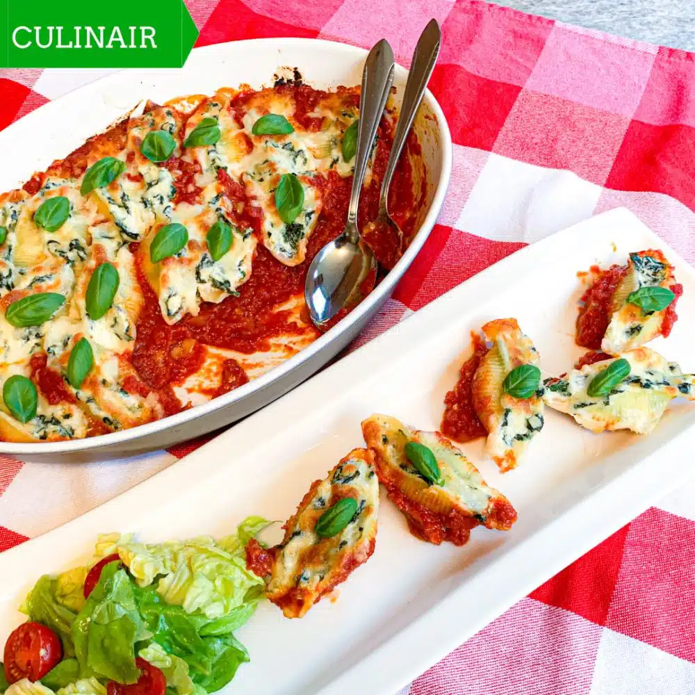 Conchiglioni ripieni ricotta e spinaci al forno