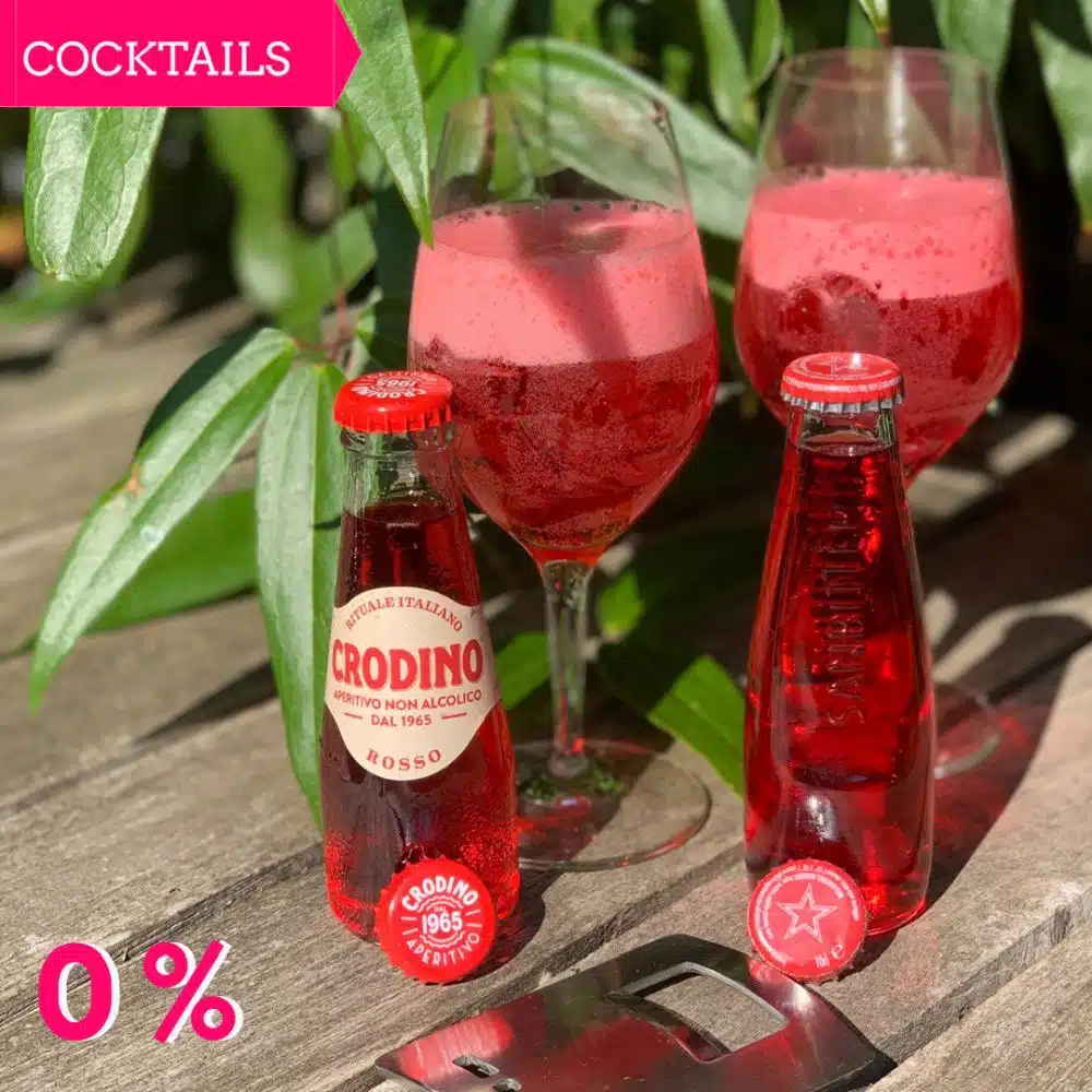 Mocktail Monday tip 0% aperitivos Sanbitter en Crodino Rosso