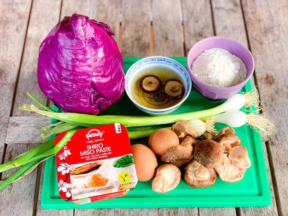 ingrediënten vegetarische okonomiyaki