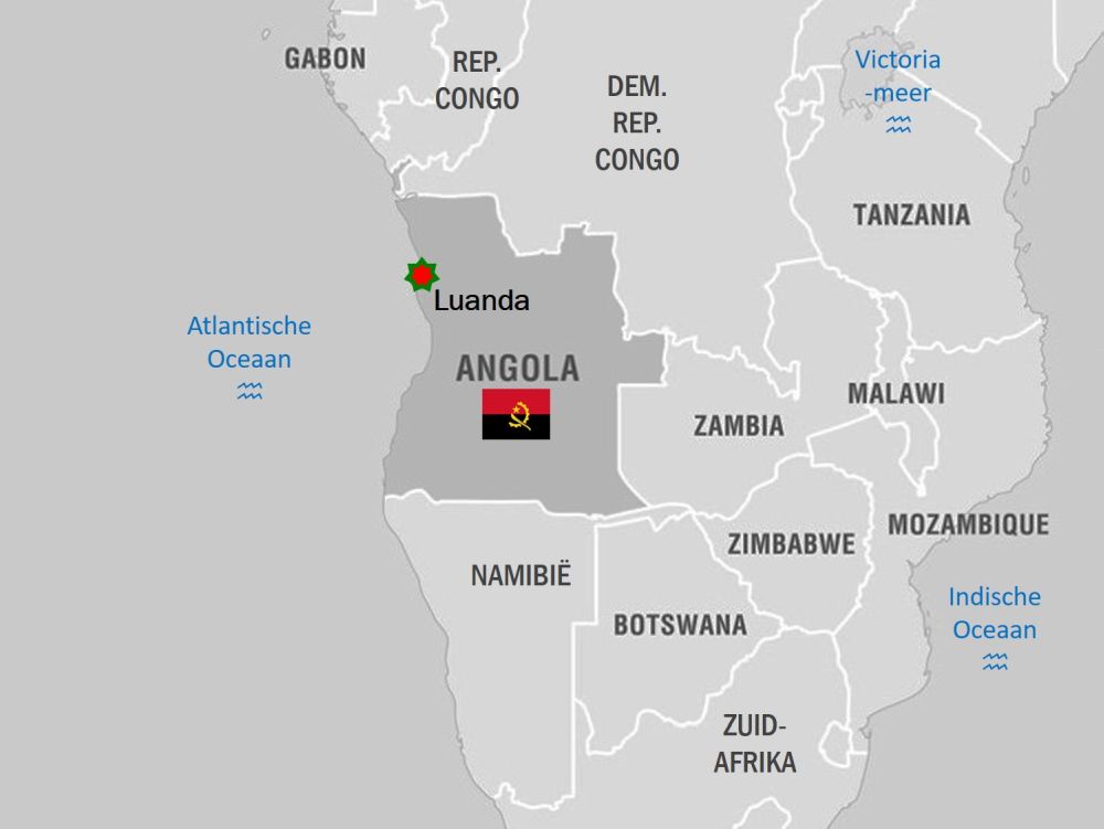 kaart Angola