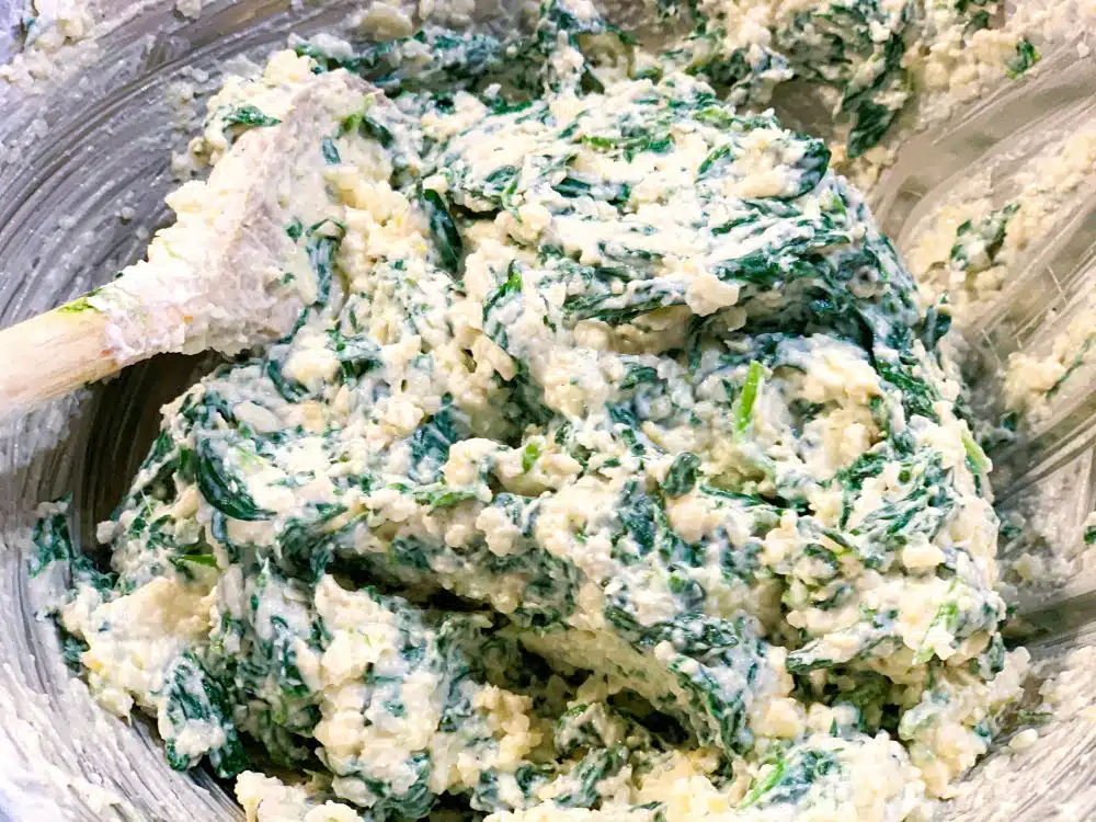 ricotta en spinazie