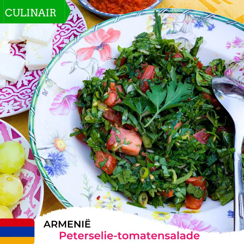 Armeense peterselie-tomatensalade