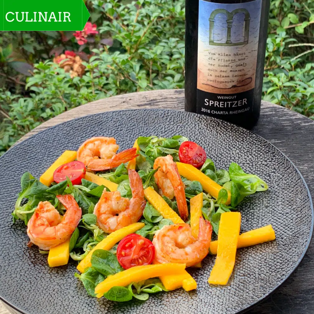Thaise salade met garnalen en mango