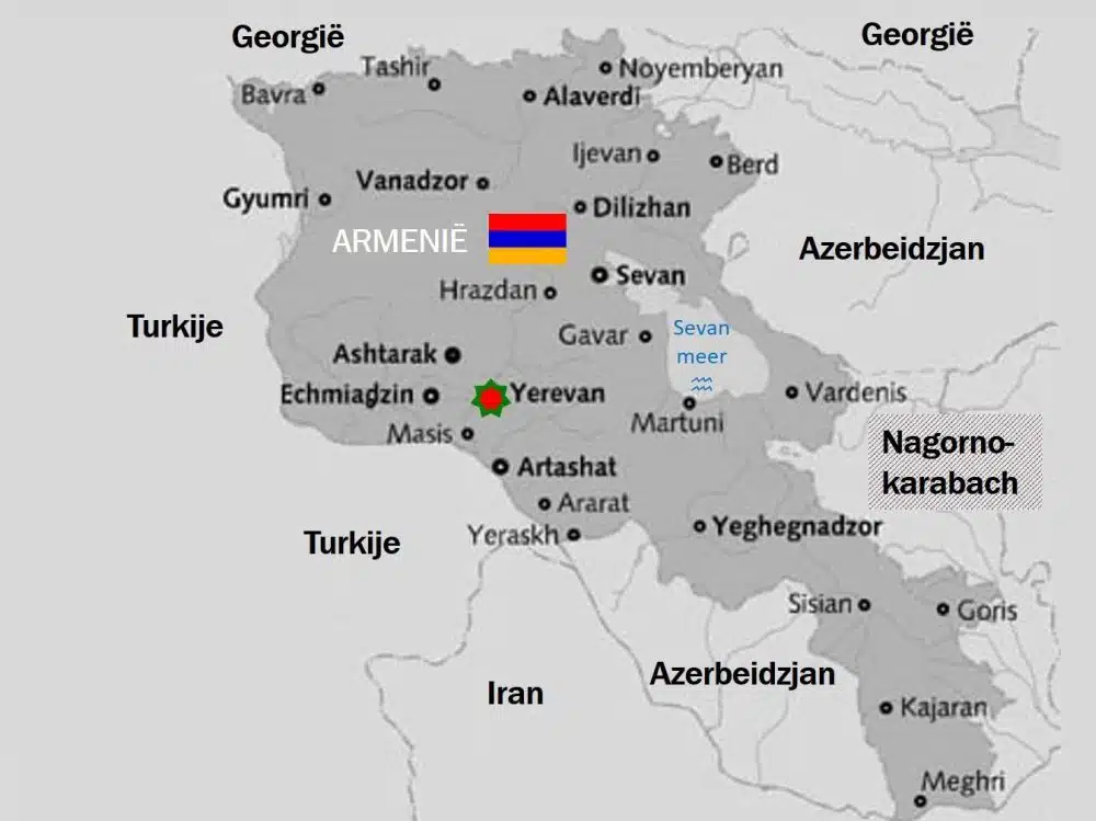 kaart Armenië kaart Armenië