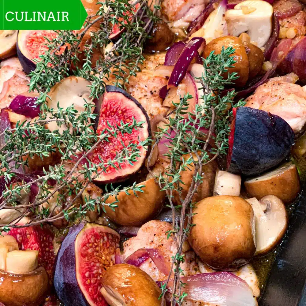 Kip met vijgen en balsamico