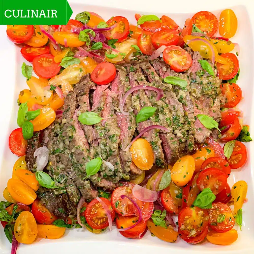 Puttanesca tomatensalade met bavette