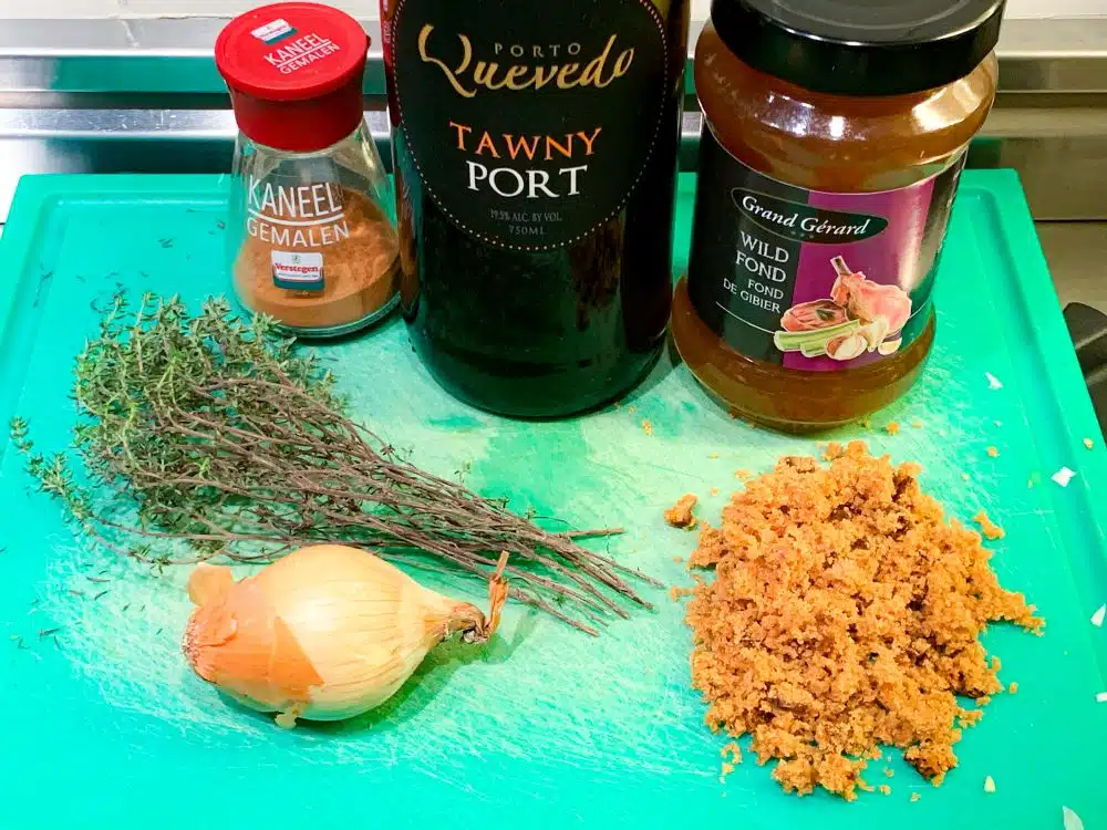 ingrediënten portsaus