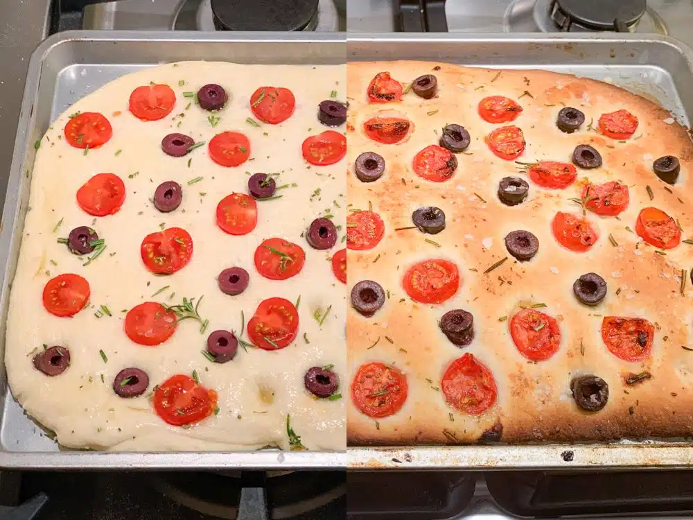 Focaccia afbakken