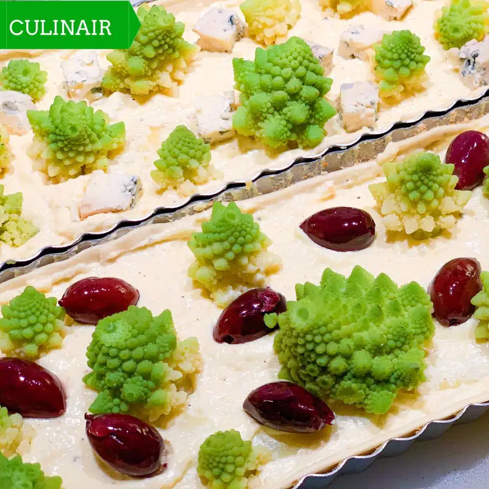 Hartige taart met romanesco en aardappel