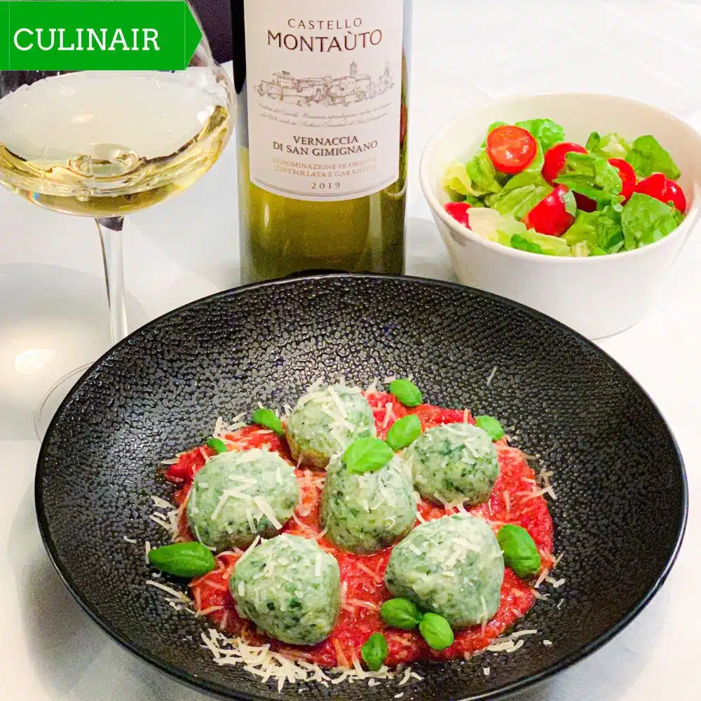 Toscaanse gnudi met ricotta en spinazie