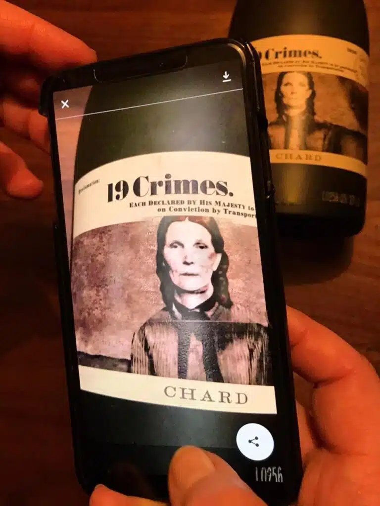 Augmented Reality – Living Wine Label 19 Crimes chardonnay Augmented Reality - Living Wine Label 19 Crimes chardonnay