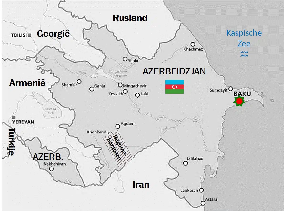 kaart Azerbeidzjan kaart Azerbeidzjan