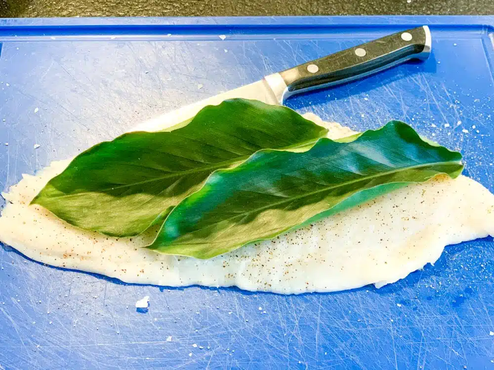 Scholfilet met Cardamom Leaves Scholfilet met Cardamom Leaves
