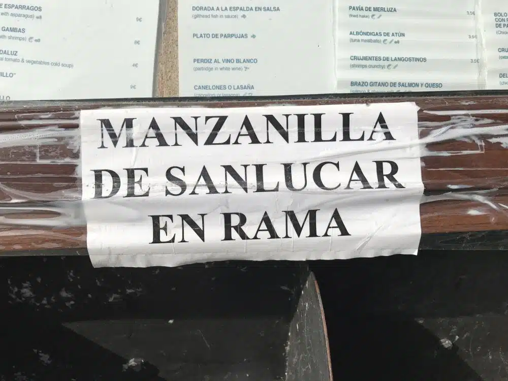 Manzanilla de Sanlúcar en rama