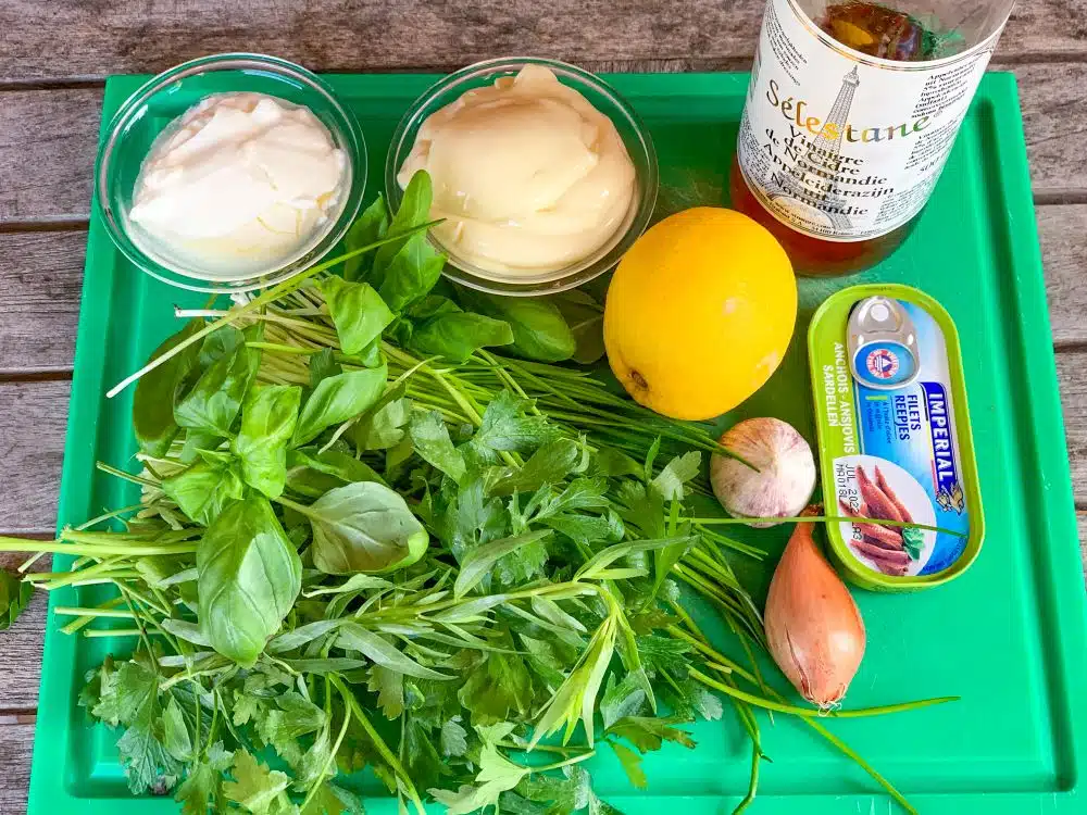 Ingrediënten Green Goddess Dressing Ingrediënten Green Goddess Dressing