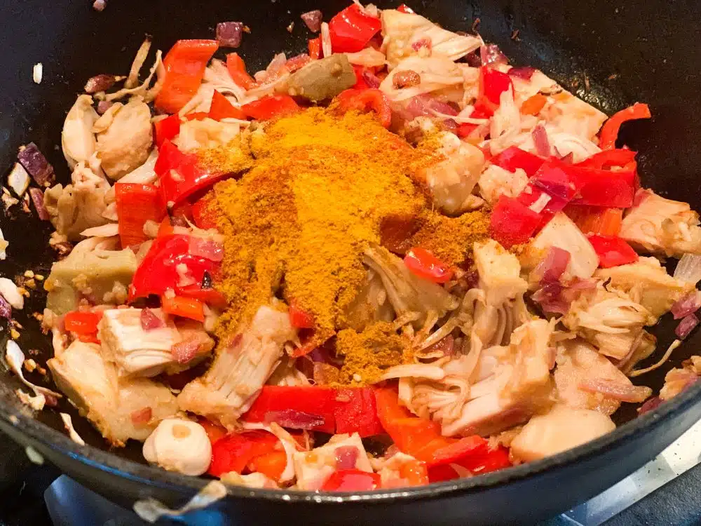 Jackfruit met specerijen Jackfruit met specerijen